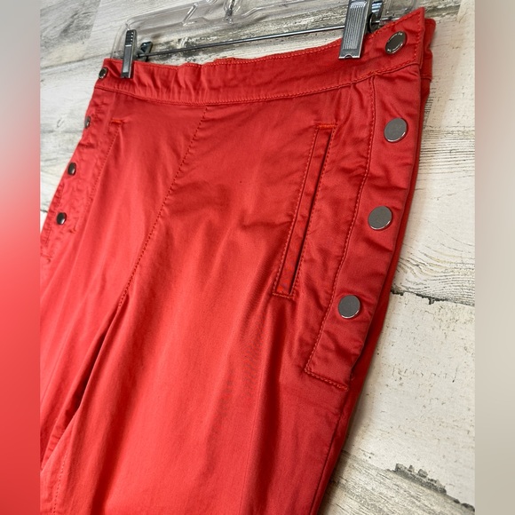 Massimo Dutti Pants - Massimo Dutti Women’s Size 6 Coral Sailor Button Trouser Pants